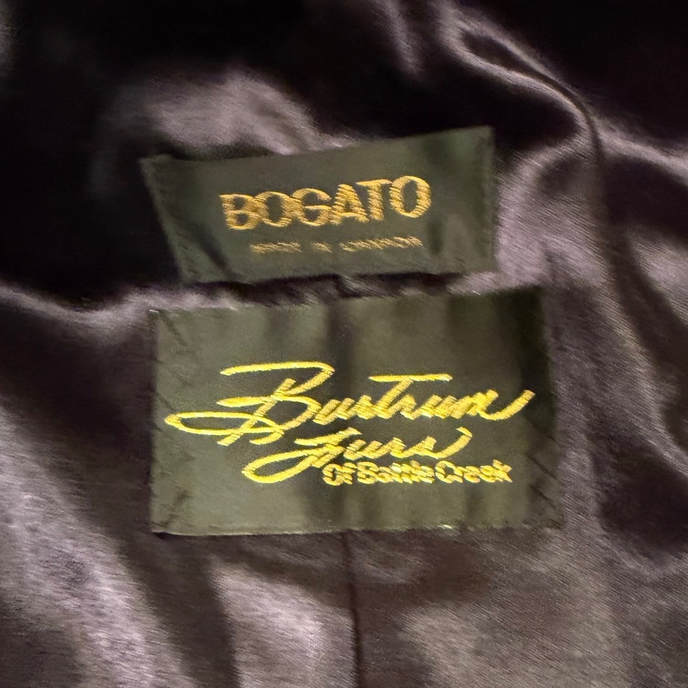 Y2K vtg soft supple Bogato Black Leather Zip Up Jacket Made in Canada Womens XL - Picture 6 of 7